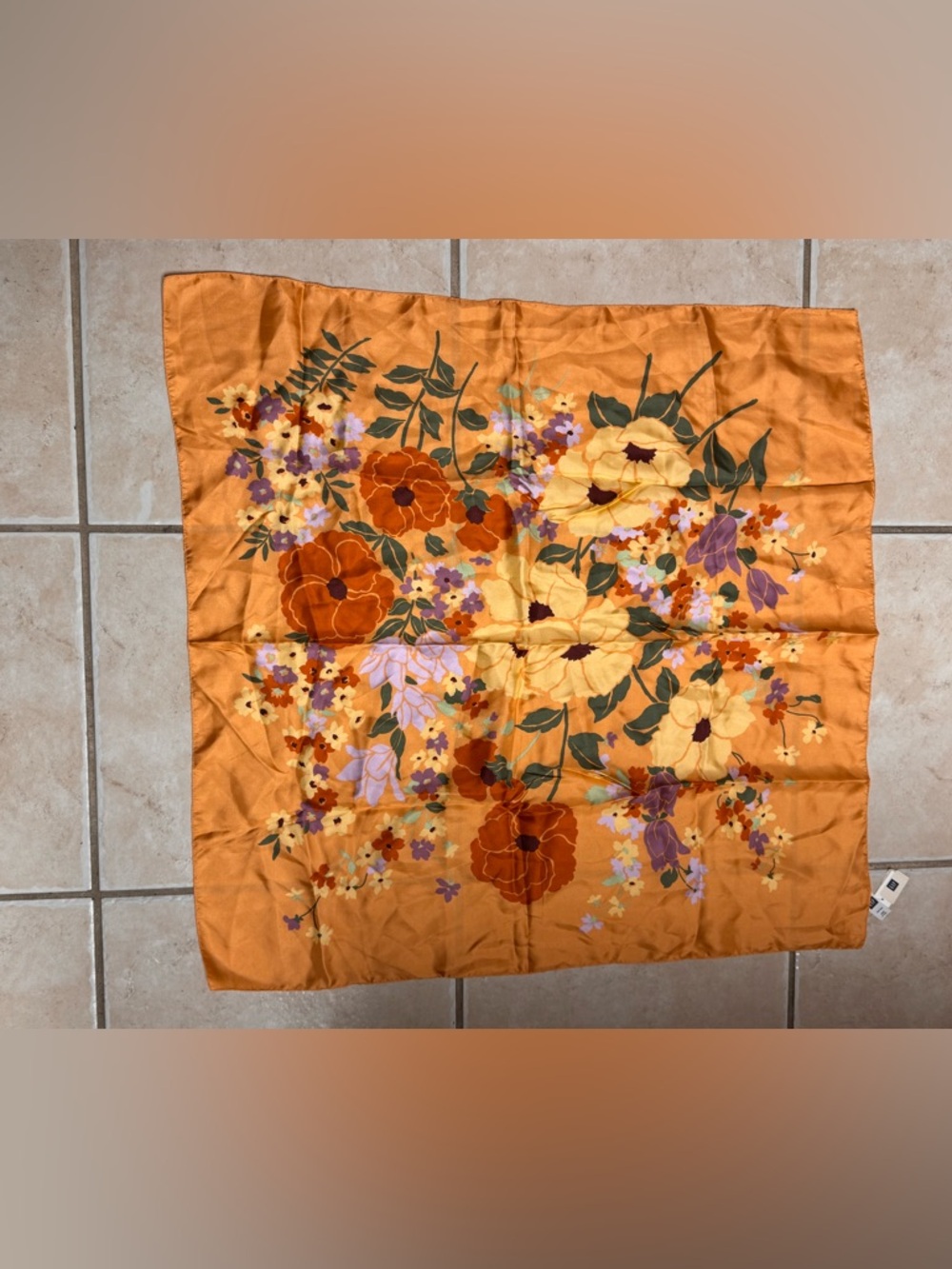GAP Orange Silk Scarf